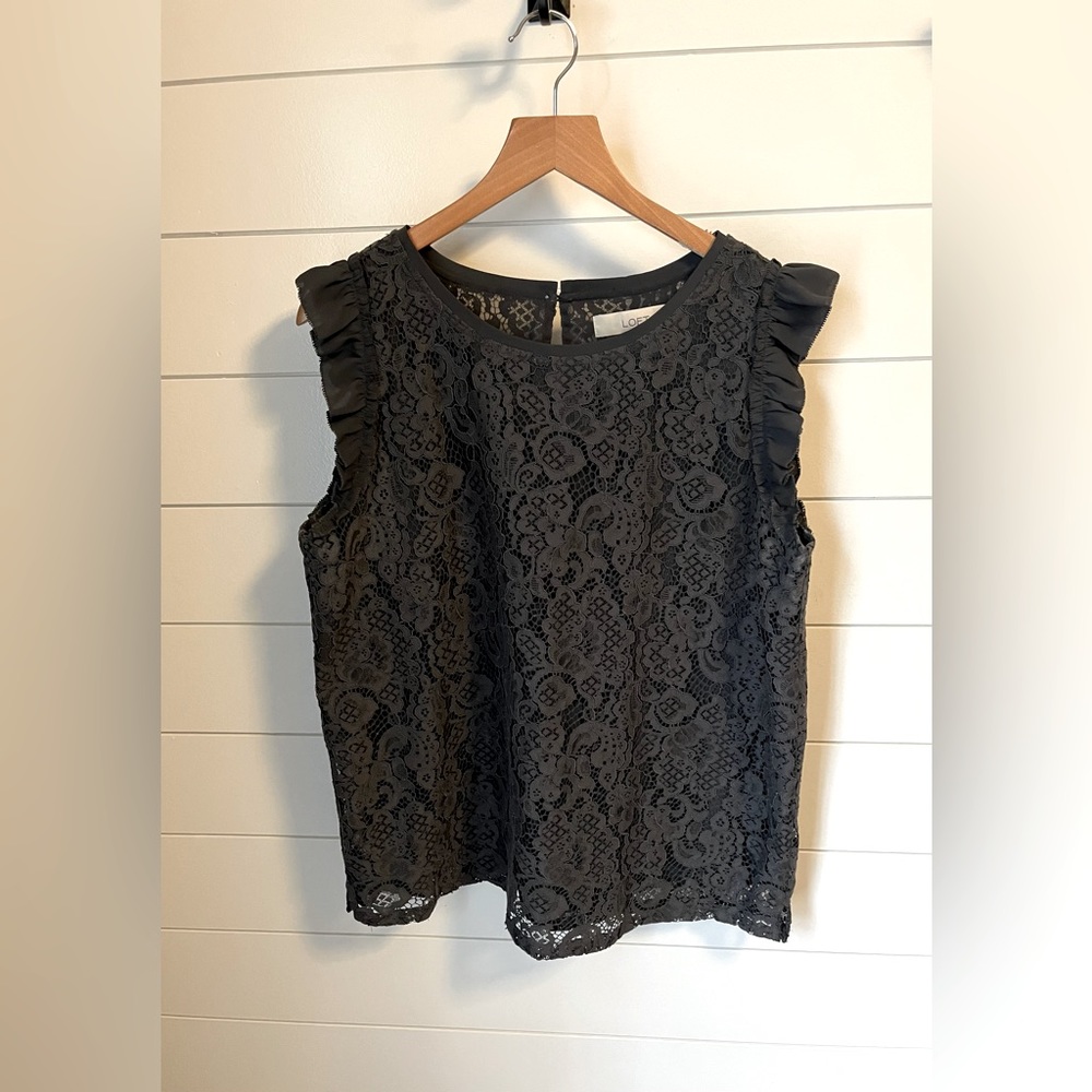Loft Lined Lace Top - Petite Medium